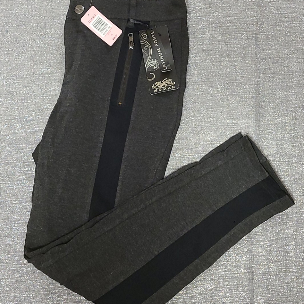 Grey with black accent pants